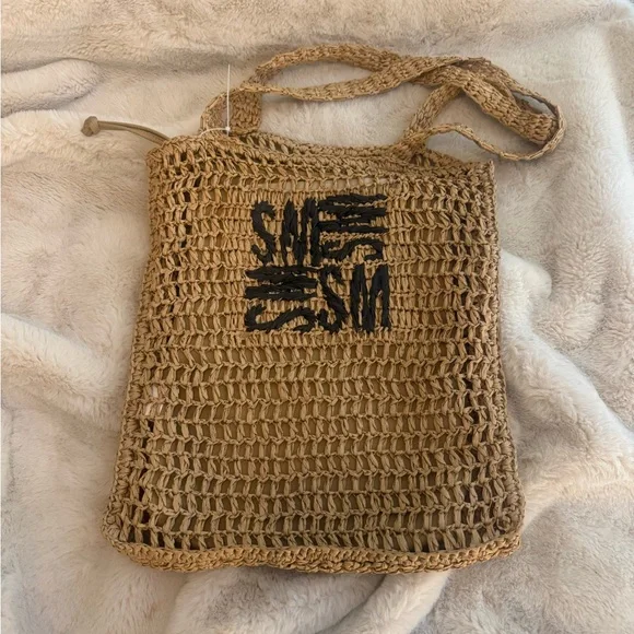 Handwoven Tan Tote Bag - Picture 2 of 5